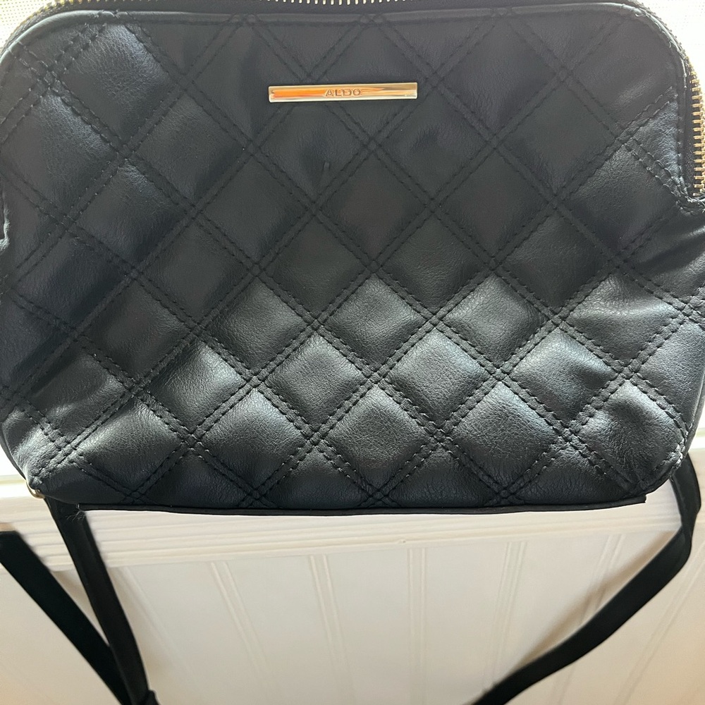Aldo Quilted Black Crossbody Bag